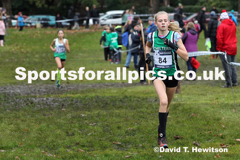 Girls under-13s, 2019 European Cross Country Trials and British Cross Challenge, Sefton Park, Liverpool.  Photo: David T. Hewitson/Sports for All Pics